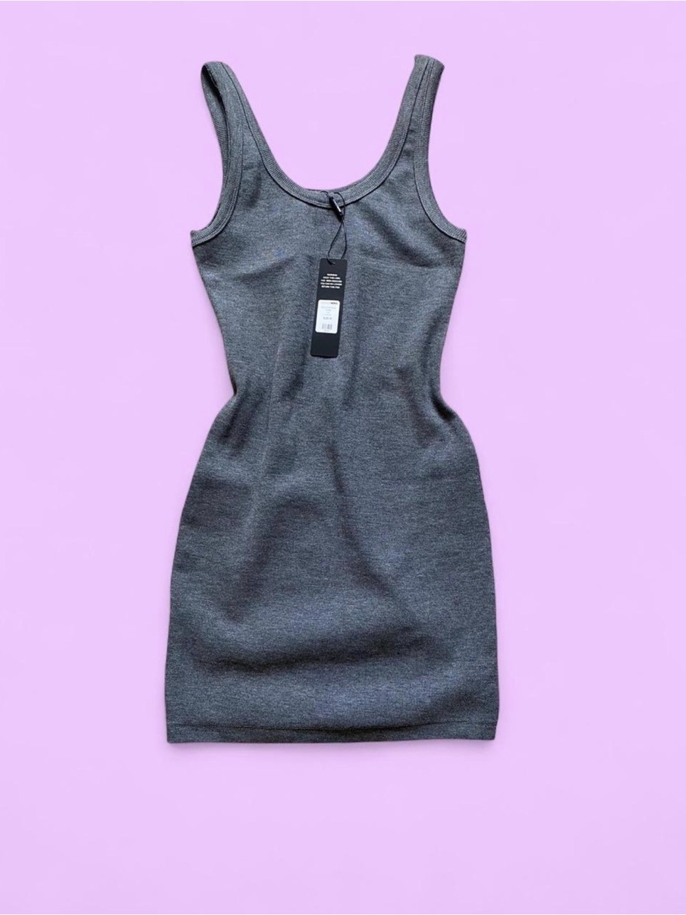 Fashion Nova Charcoal Gray Bodycon Dress